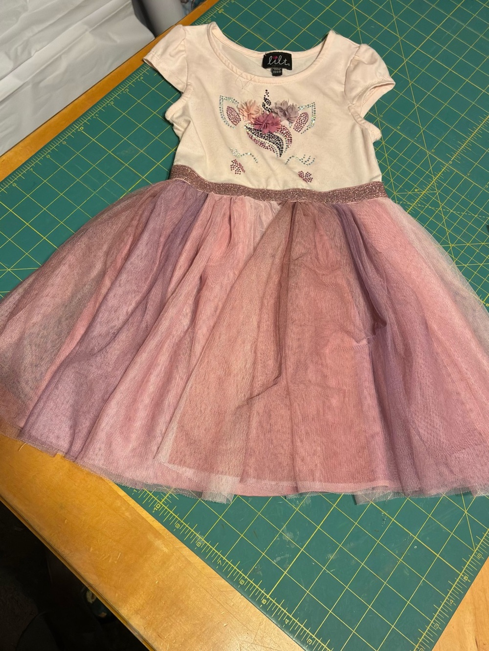 lilt Cream Bodice with Pink and Lilac Tulle Unicorn Dress